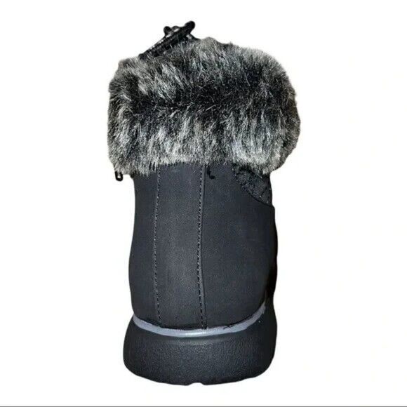 Karen Scott Wanona Booties Faux Leather Faux Fur Black 6.5M New - Picture 5 of 7